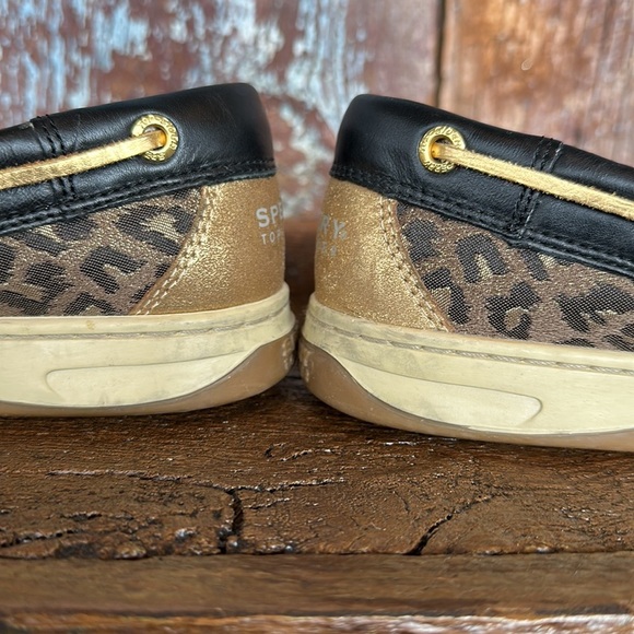 Sperry Top Sider Black Cheetah Print Loafer Size 8 - Picture 10 of 11